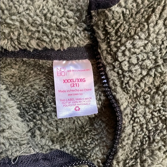 🩵Womens Green Fleece Jacket - Picture 3 of 4